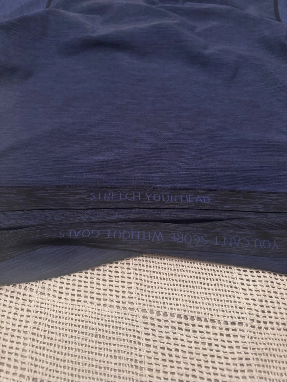 lululemon athletica Navy and Black Women’s Polo.  Blue/black heather.